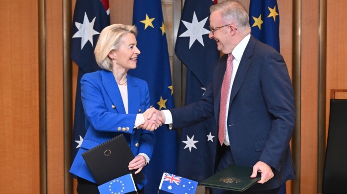 ЕС и Австралия сключиха споразумение за свободна търговия и отбрана